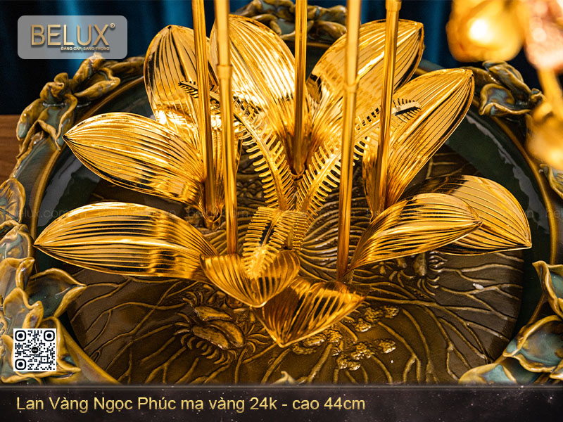 Chậu lan vàng ngọc phúc mạ vàng 24k&nbsp;